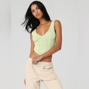 All Yoga-Open-Knit Chase The
Sun Corset Tank